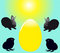 Free Two Black Baby Rabbits With Two Chicks Royalty Free Stock Photo - 8589935