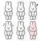 Free Bunnies Doing Expressions Royalty Free Stock Photos - 8591518