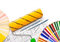 Free Paintig Roller, Pencils, Drawings And Color Guide Stock Images - 8599644
