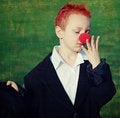 Free Boy With Red Nose Stock Photos - 8601633