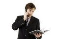 Free Businessman With Phone And Daily Stock Photography - 8618162
