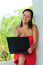 Free Smiling Beautiful Young Woman With Laptop Royalty Free Stock Photo - 8613885