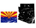 Free Grunge Arizona Map With Flag Stock Photography - 8622202