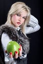 Free Girl With Apple Stock Images - 8629174