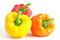 Free Tree Colored Paprikas On White Royalty Free Stock Images - 8625189