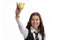 Free Business Woman Holding Apple Stock Image - 8635651