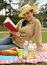 Free Beautiful Woman Reading Book Outdoor Stock Photo - 8638180