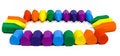 Free Rectangular Double Rainbow From Wax Pencils Stock Image - 8641701