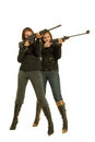 Free Two Gils With Guns Royalty Free Stock Photo - 8646455