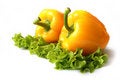 Free Yellow Sweet Pepper With Lettuce Royalty Free Stock Image - 8649076
