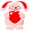 Free Happy Rabbit With Heart Royalty Free Stock Image - 8649406