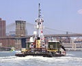 Free Tug And Brooklyn Bridge Royalty Free Stock Photos - 8654088