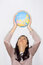 Free Woman With Globe Royalty Free Stock Image - 8653506