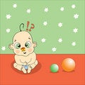 Free Baby Playing Illustration Stock Photos - 8663193
