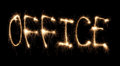 Free Word Office Written Sparkler Stock Photos - 8668233