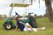 Free Pretty Golf Player With Her Golf Car Royalty Free Stock Photography - 8661967