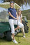 Free Beautiful Golf Players In Their Golf Cars Stock Images - 8661994