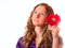 Free Girl And Red Flower Stock Photo - 8664200