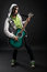 Free Emo Girl With Guitar Royalty Free Stock Photography - 8671047