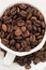 Free Coffee Beans In White Cup And Plate Stock Photography - 8704372