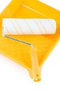 Free Paint Roller In Paint Tray Royalty Free Stock Photography - 8721227
