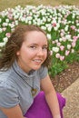Free Pretty Girl With Flowers Stock Images - 8732714