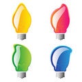Free Set Of 4 Lightbulbs Royalty Free Stock Photo - 8733315