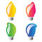Free Set Of 4 Lightbulbs Royalty Free Stock Photo - 8733315