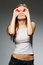Free The Girl On A Dark Background Royalty Free Stock Photo - 8738325