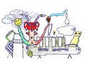 Free Abstract Hand-drawn City Royalty Free Stock Photo - 8752005