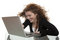 Free Red Haired Teenager With Laptop Royalty Free Stock Images - 8786159