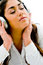 Free Young Girl Listening Light Music With Closed Eyes Stock Images - 8796864