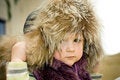 Free Little Girl In Fur Hat Portrait Stock Photography - 8815402