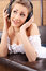 Free Young Sexy Women Listening Music In Headphones Stock Photos - 8813343
