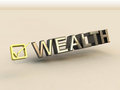 Free Checkbox In 3D And Wealth Text Royalty Free Stock Images - 8836059