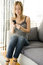 Free Woman Holding Cellular Phone Royalty Free Stock Photo - 8866655