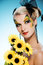 Free Beauty With Butterfly Face-art Stock Photo - 8869910
