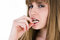 Free Girl Taste Chocolate Stock Image - 8889201