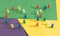 Free Coloured Pushpins On Pape. Ok Royalty Free Stock Photos - 8893148