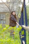 Free Chinese Young Lady Standing In The Backyard Royalty Free Stock Photography - 8905897