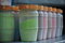 Free Colored Powder Inside Containers Royalty Free Stock Image - 8908256
