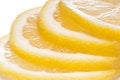 Free A Horizontal Macro Of Fresh Cut Lemon Slices. Royalty Free Stock Images - 8926199