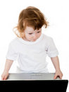 Free Baby And Laptop Royalty Free Stock Photos - 8929198
