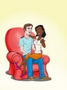 Free Nice Couple Sit Royalty Free Stock Photography - 8952047