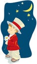 Free Retro Romantic Boy With Flower, Dating Royalty Free Stock Photography - 8962367