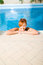 Free Young Happy Woman In Pool Stock Photo - 8964560