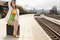 Free Woman At The Train Station Stock Photos - 8971343
