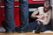 Free Gangster With Knife And His Victim Royalty Free Stock Photo - 8976525