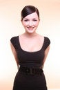 Free Smiling Young Woman On Peach Background Stock Photography - 8980402