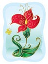 Free Decorative Red Flower Royalty Free Stock Images - 8985729